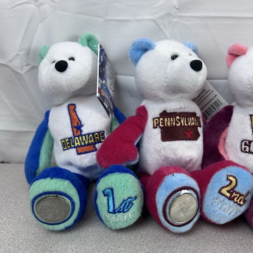 Vintage‎ Limited Treasures State Quarter Coin Bears 50 States 8 Bears Total